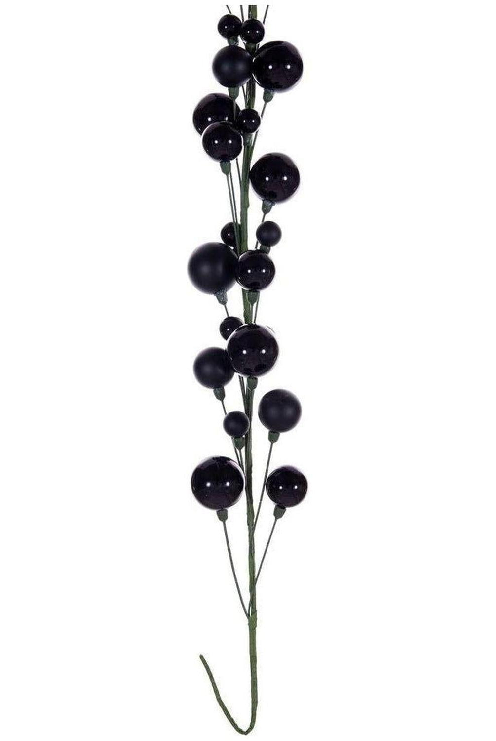 6' Ball Branch Garland: Black