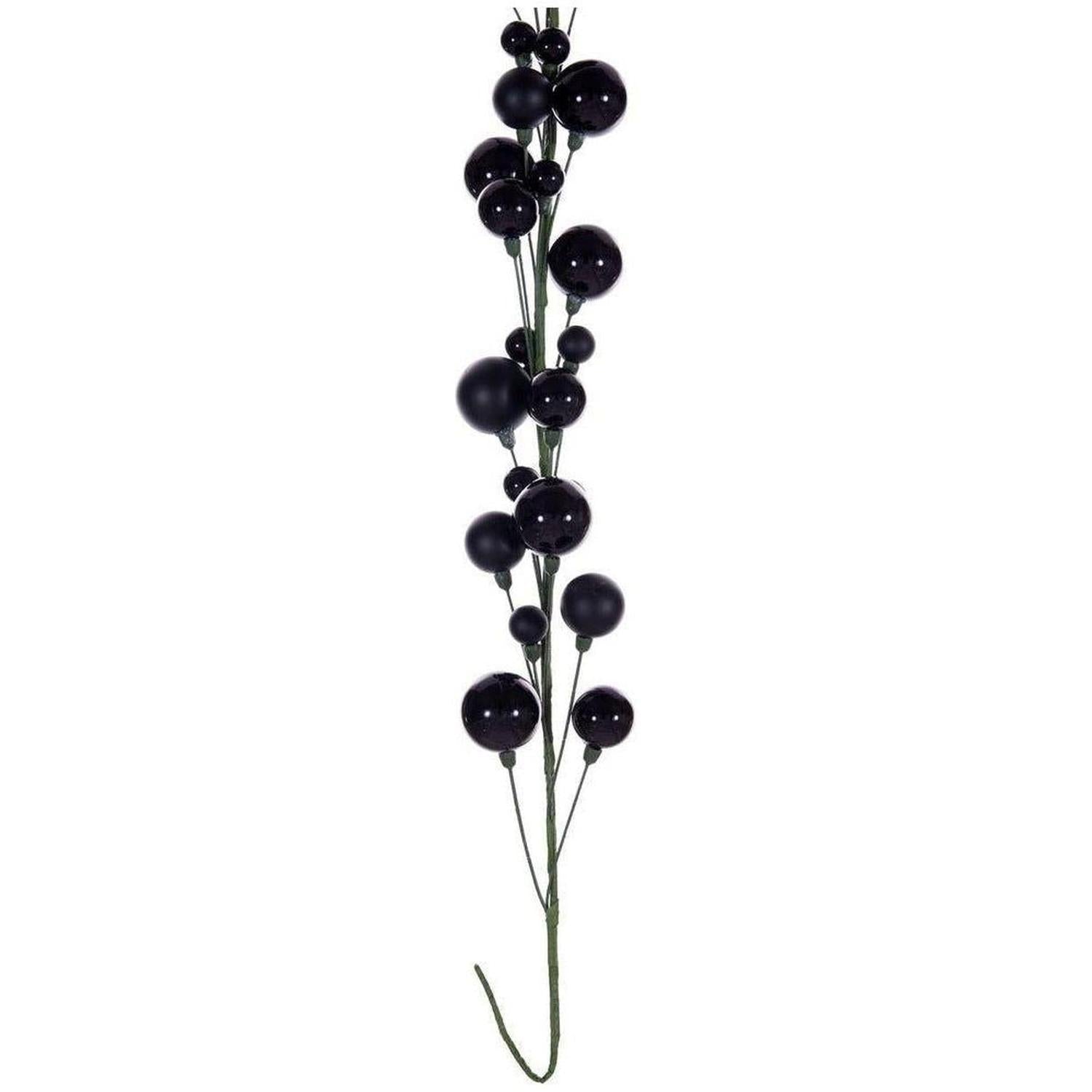 Shop For 6' Ball Branch Garland: Black