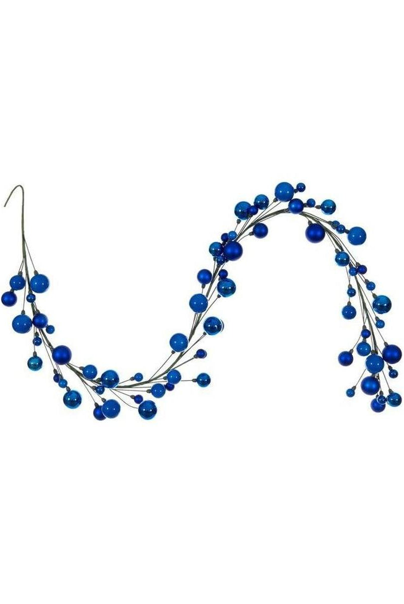 Shop For 6' Ball Branch Garland: Blue