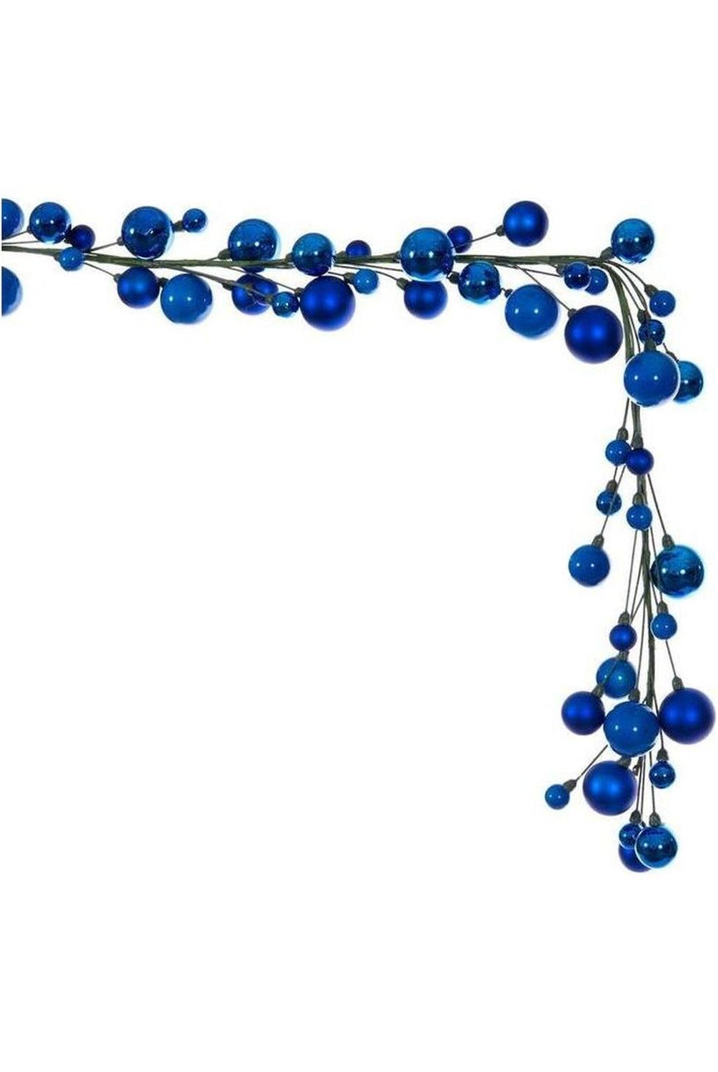 Shop For 6' Ball Branch Garland: Blue