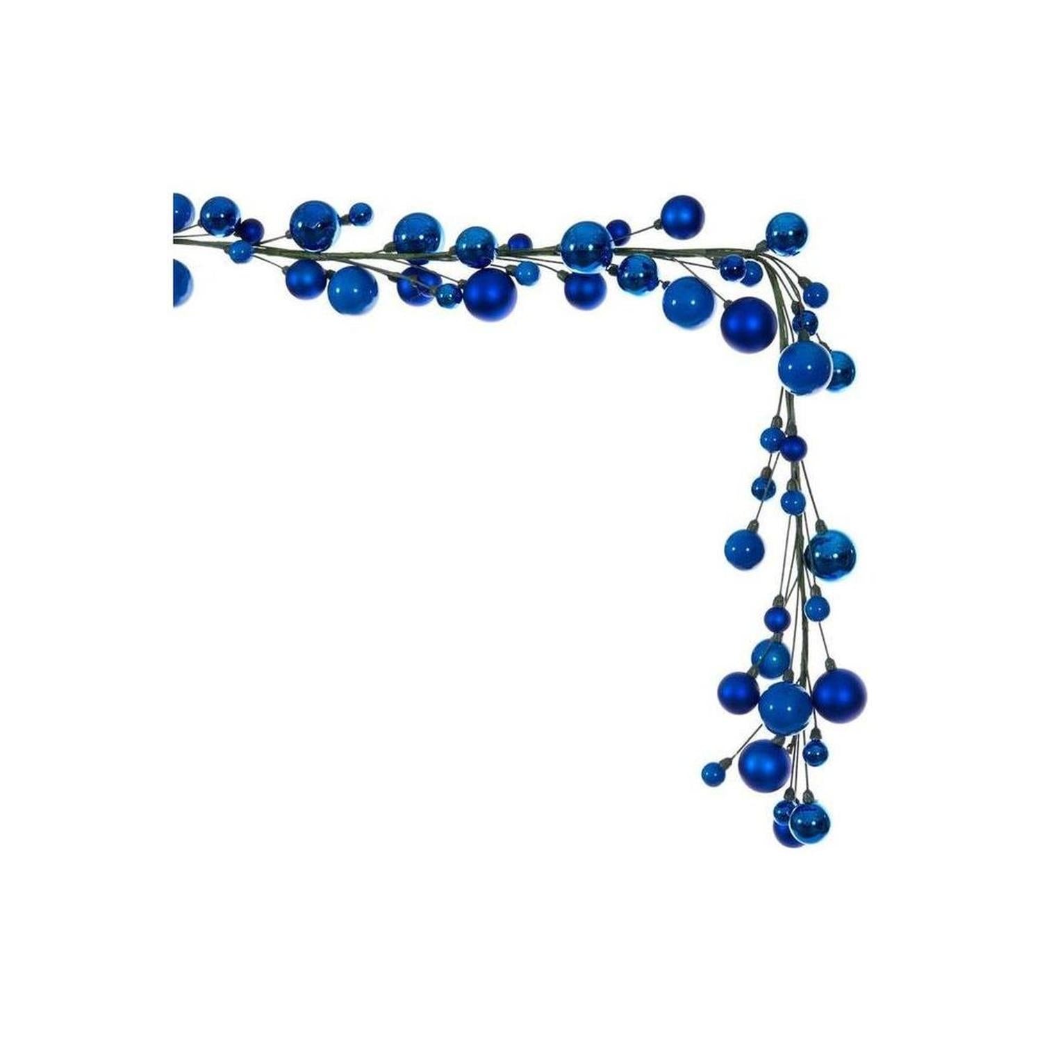 Shop For 6' Ball Branch Garland: Blue