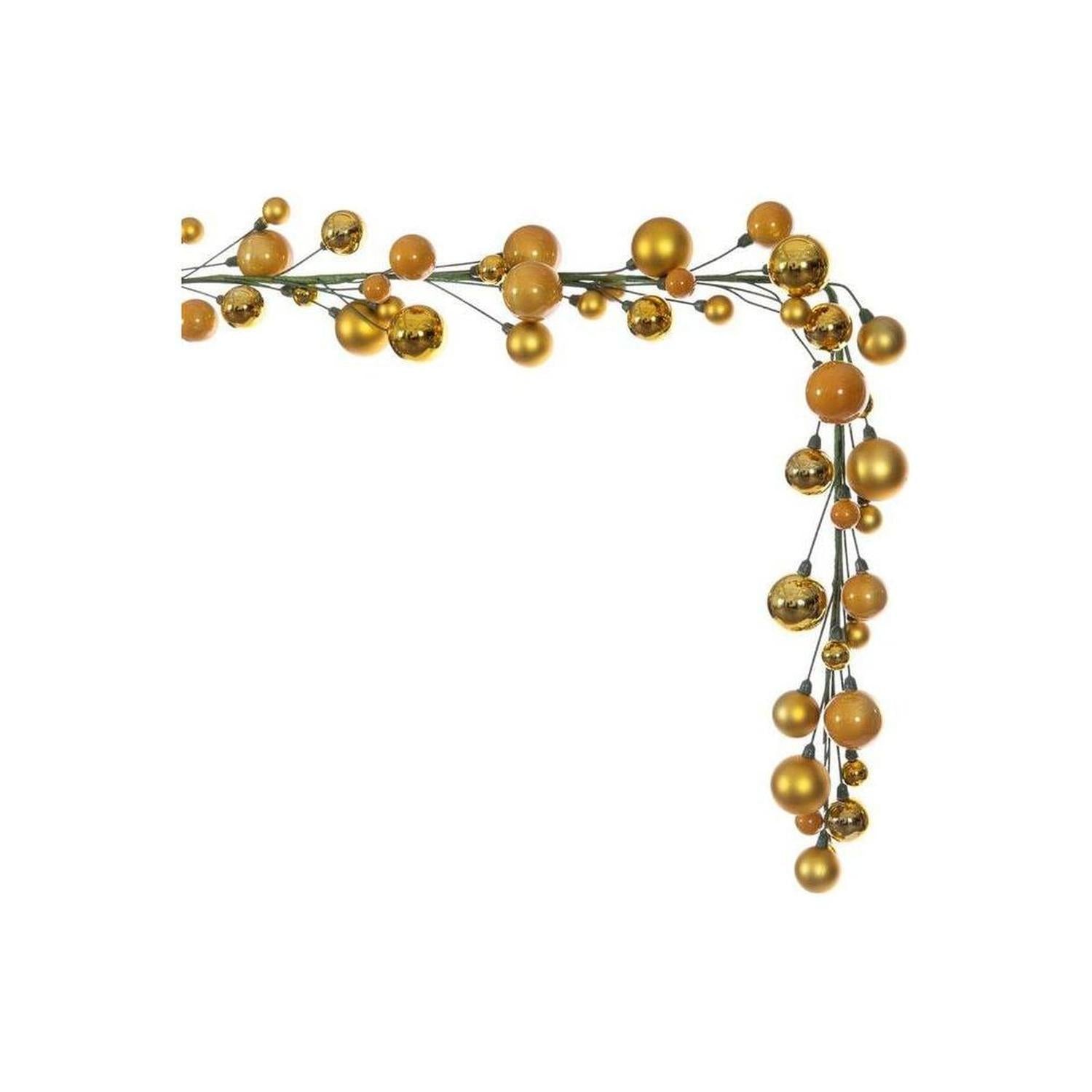 Shop For 6' Ball Branch Garland: Gold