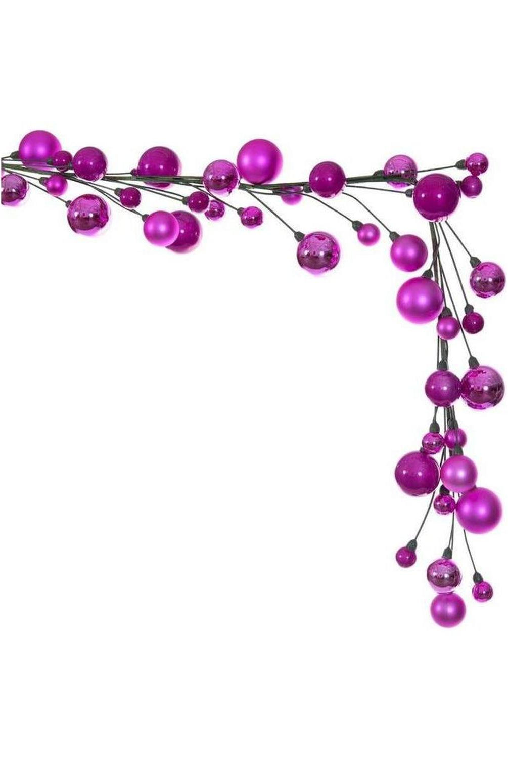 Shop For 6' Ball Branch Garland: Hot Pink