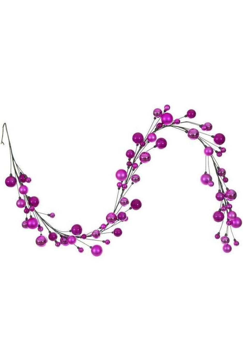 Shop For 6' Ball Branch Garland: Hot Pink