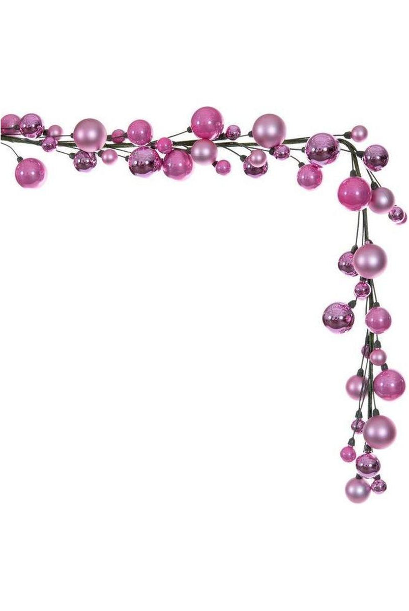 Shop For 6' Ball Branch Garland: Pink