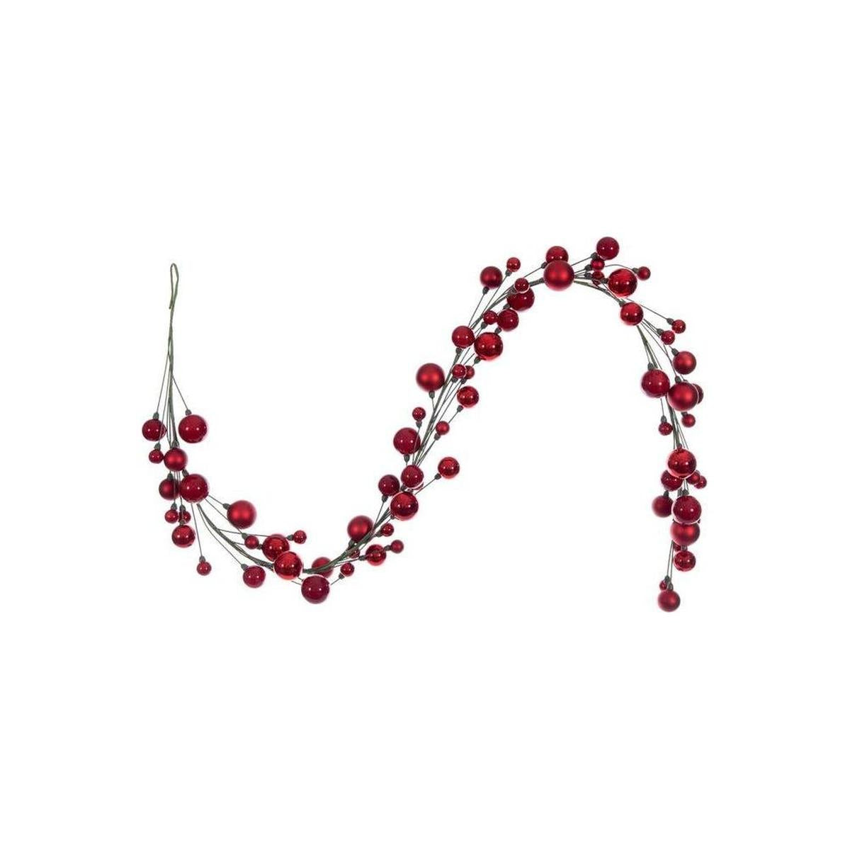 Shop For 6' Ball Branch Garland: Red