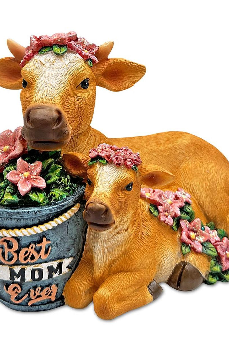 Shop For 6" Best Mom Cow and Calf Figurine