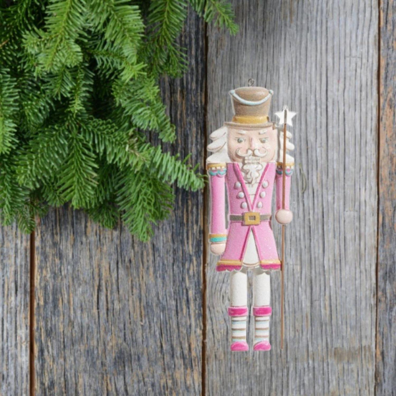 6" Blushing Nutcracker Ornament