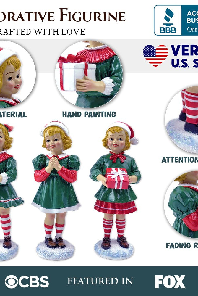 Shop For 6" Elegant Victorian Christmas Girl Figurines (Set of 3)