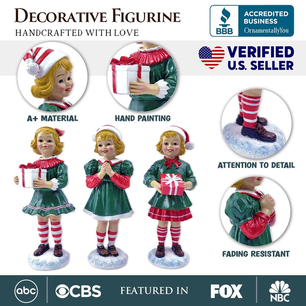 Shop For 6" Elegant Victorian Christmas Girl Figurines (Set of 3)