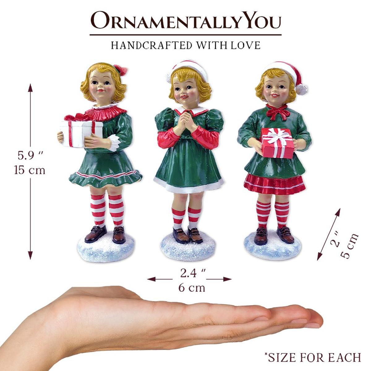Shop For 6" Elegant Victorian Christmas Girl Figurines (Set of 3)