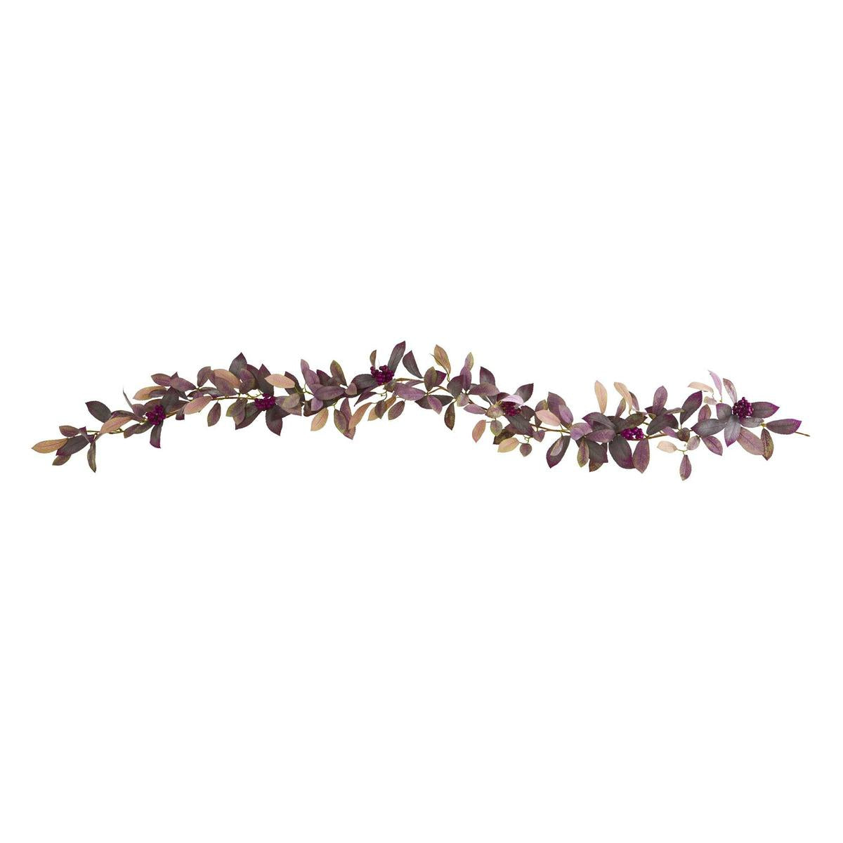 Shop For 6’ Fall Laurel Leaf with Berries Artificial Garland (Set of 2)