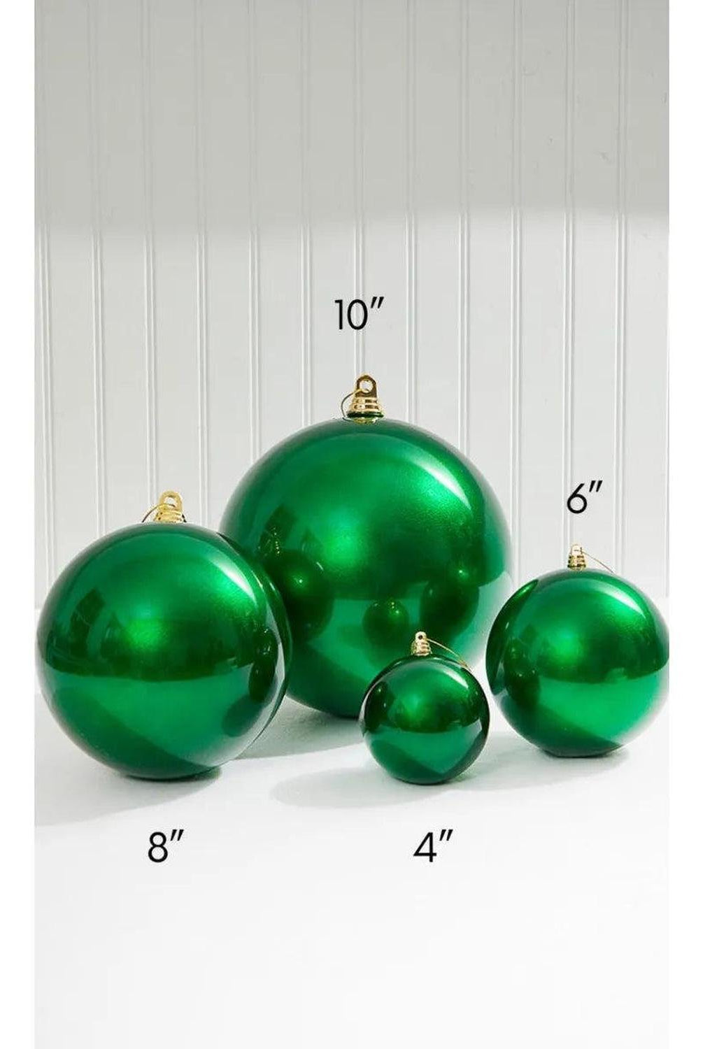 6" Green Candy Apple Ball Ornament