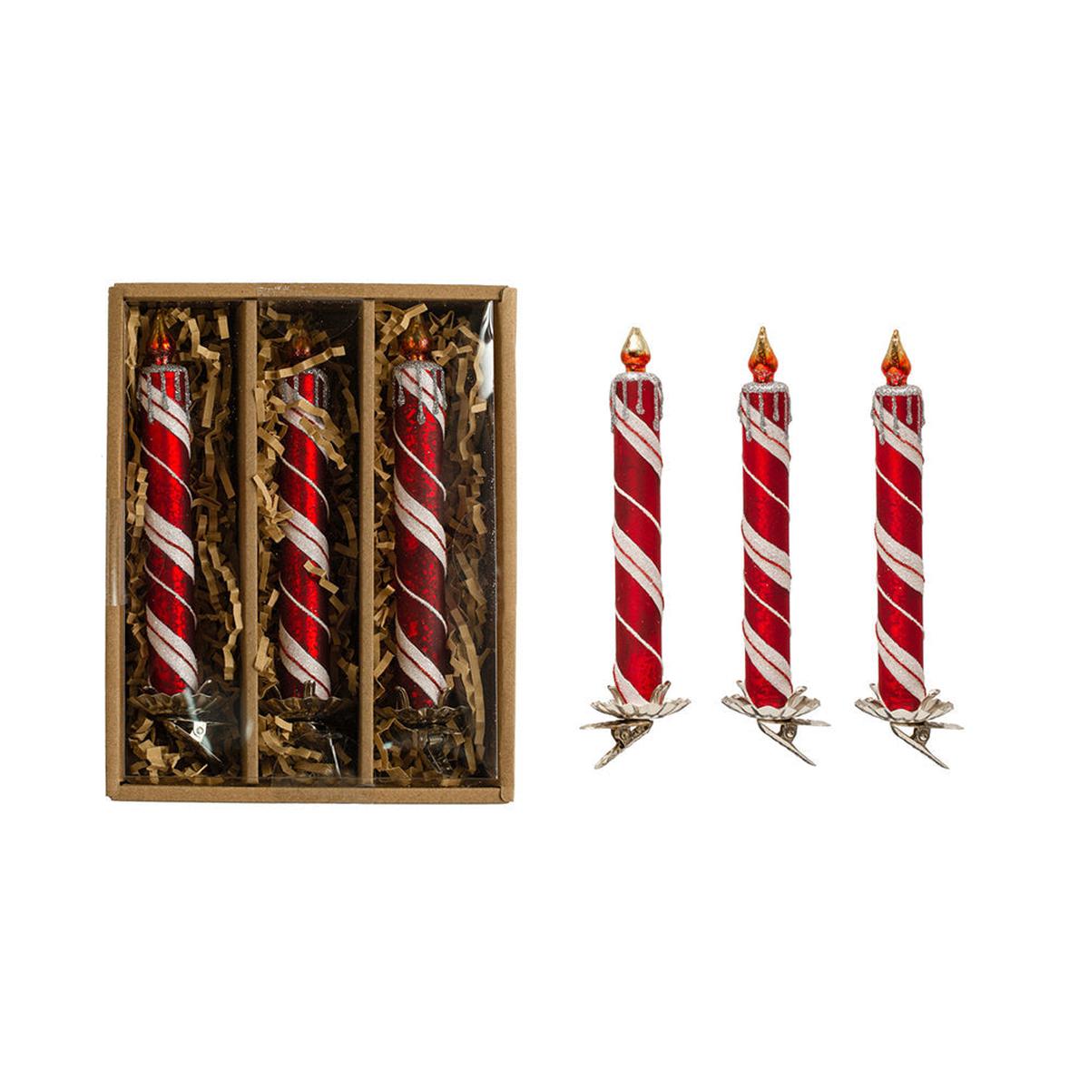 Shop For 6 inch Glass Candle Clip - on Candle (Set of 3)