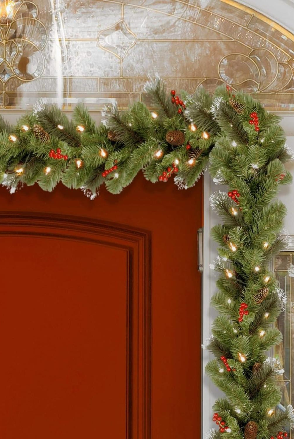 6' LED Forest Berry Fir Garland