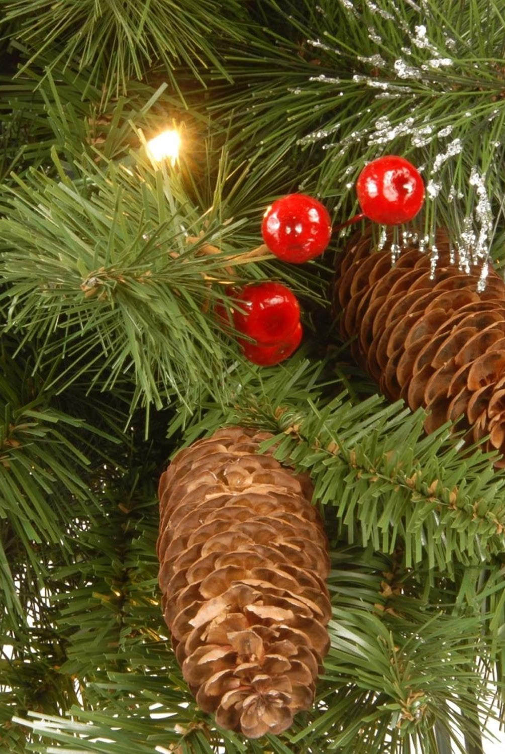 6' LED Forest Berry Fir Garland