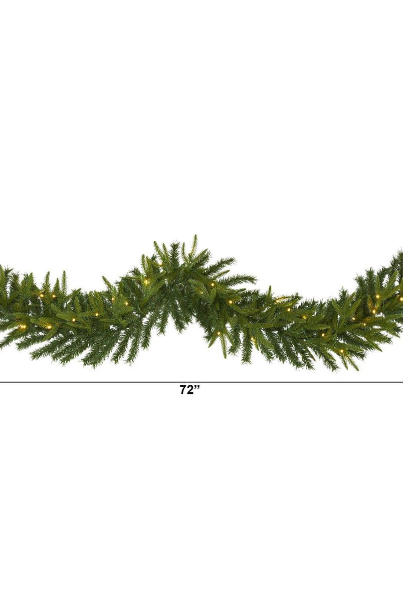 Shop For 6’ LED Green Pine Artificial Christmas Garland