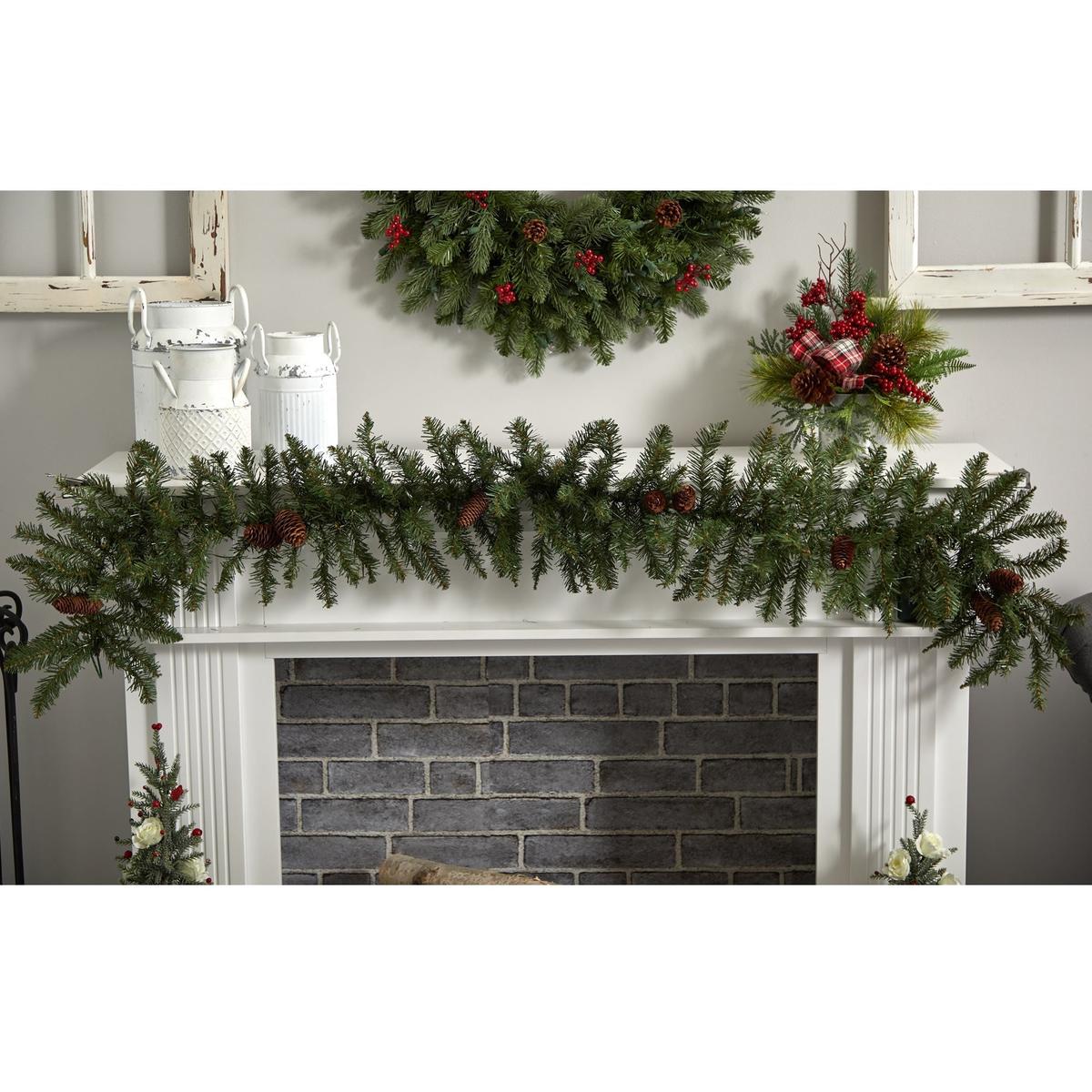 Shop For 6' LED Mixed Alaskan Pines and Pinecones Garland