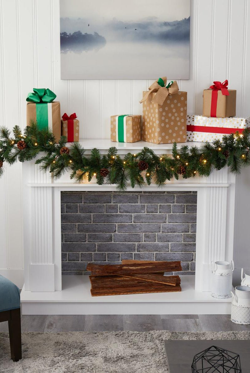 Shop For 6’ LED Mixed Pine and Pinecone Artificial Garland