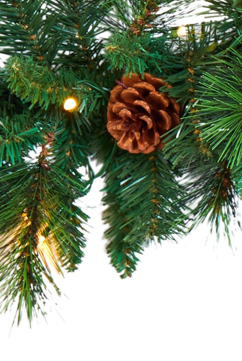 Shop For 6’ LED Mixed Pine and Pinecone Artificial Garland