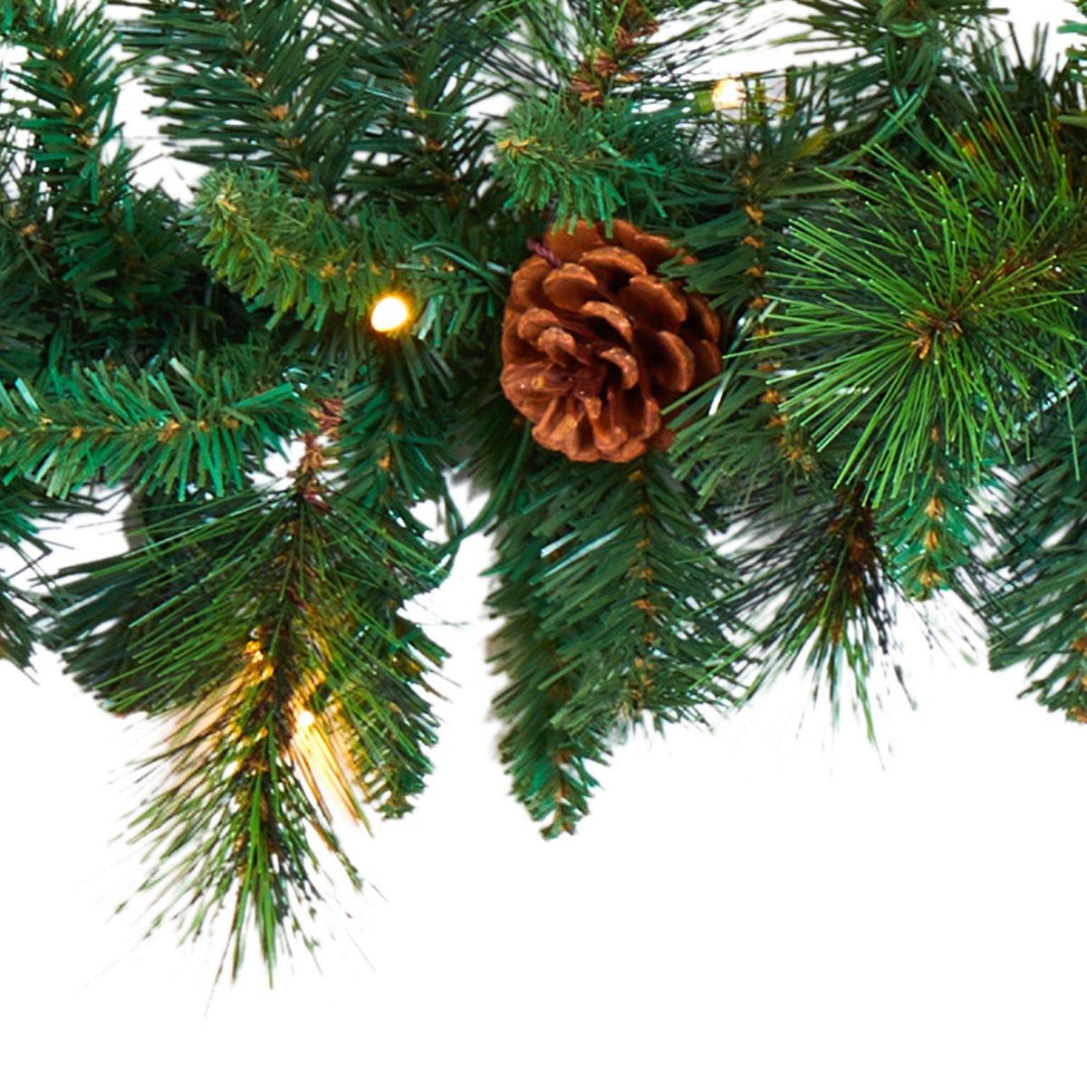 Shop For 6’ LED Mixed Pine and Pinecone Artificial Garland