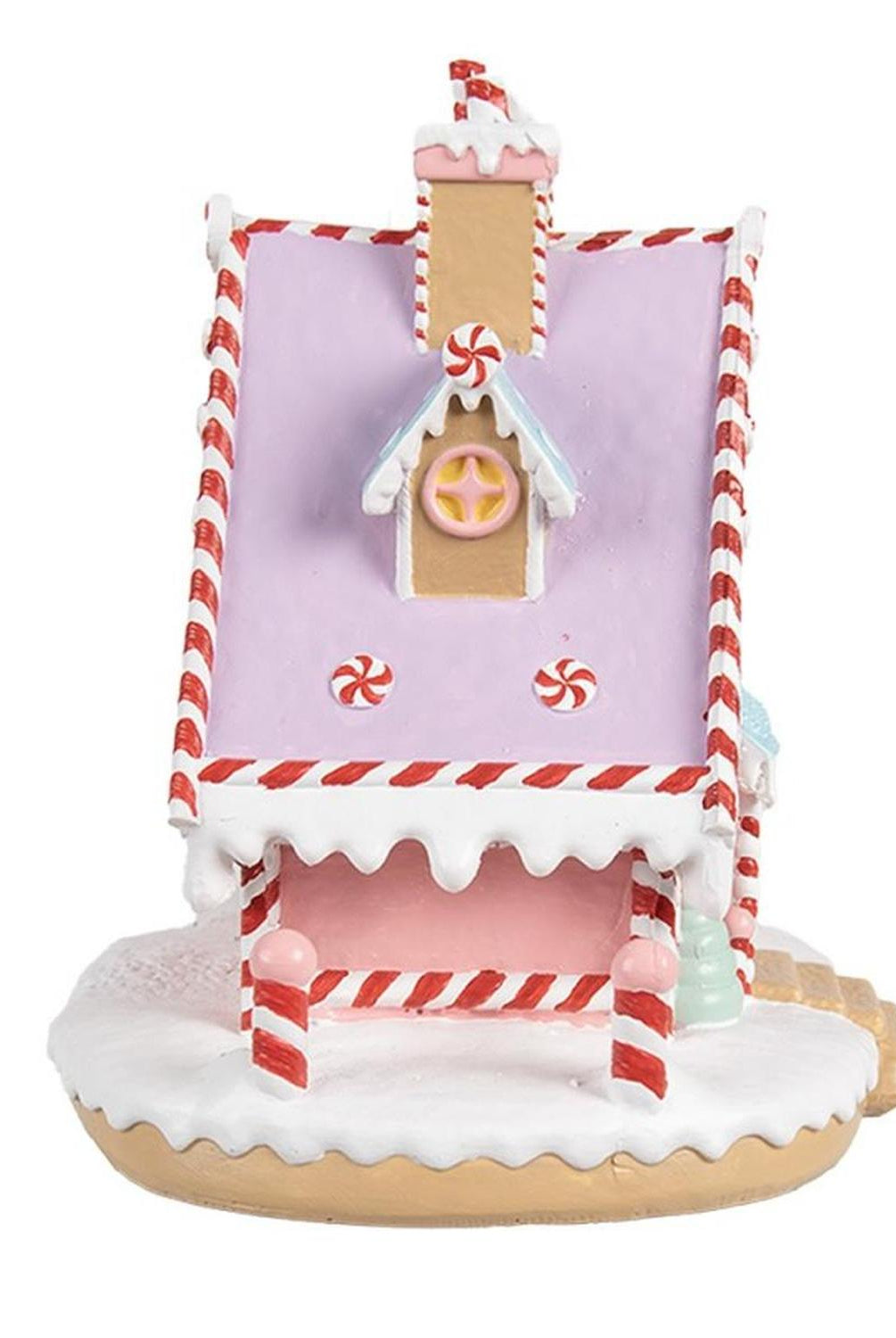 6" LED Pastel Gingerbread House
