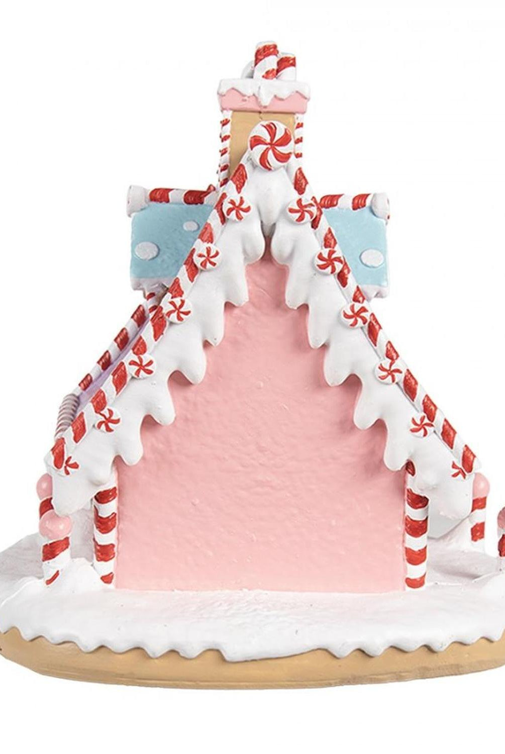 6" LED Pastel Gingerbread House