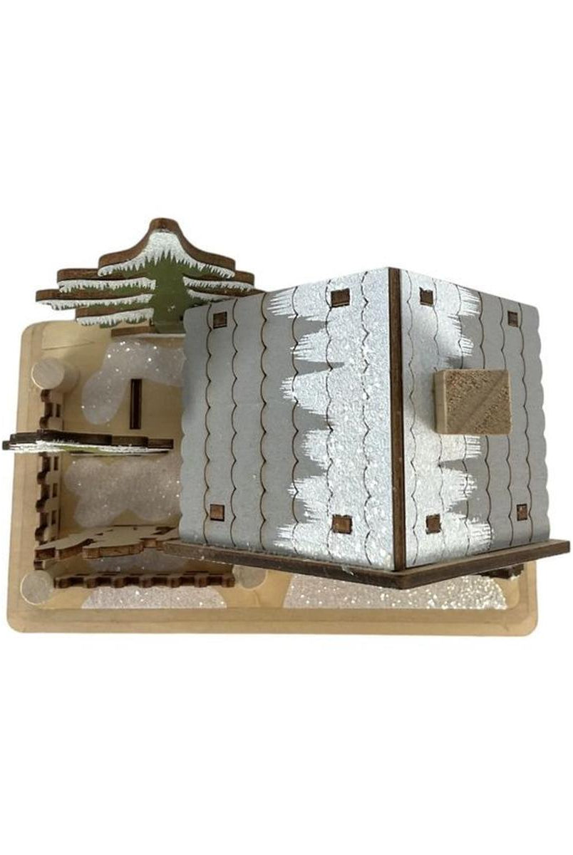 Shop For 6" Lighted Laser Cut Wood Houses