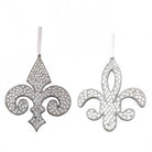 Shop For 6" Mirror Jewel Fleur De Lis Ornament (Asst 2) at Michelle's aDOORable Creations