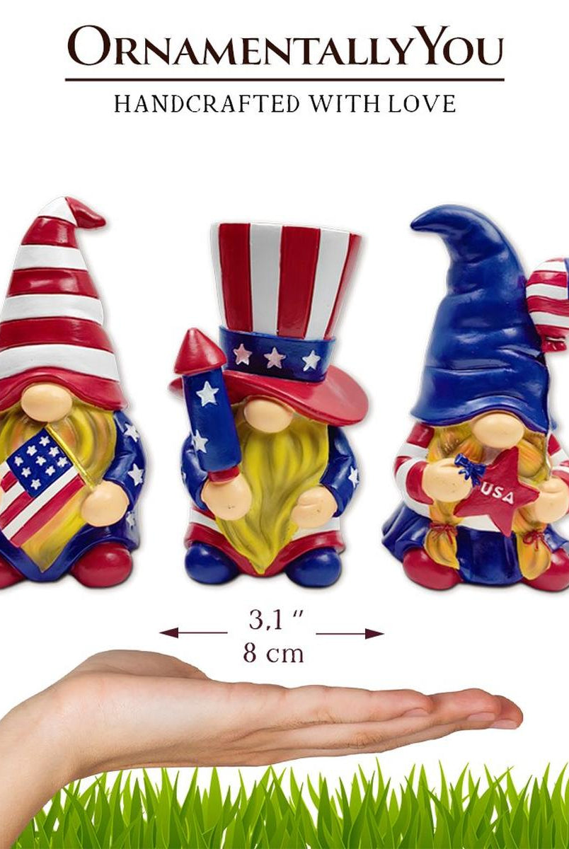 Shop For 6" Patriotic Gnome Figurines (Set of 3)