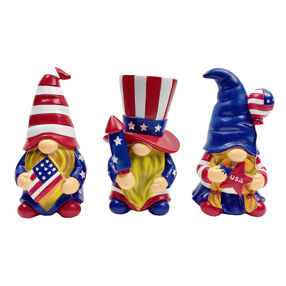 Shop For 6" Patriotic Gnome Figurines (Set of 3)
