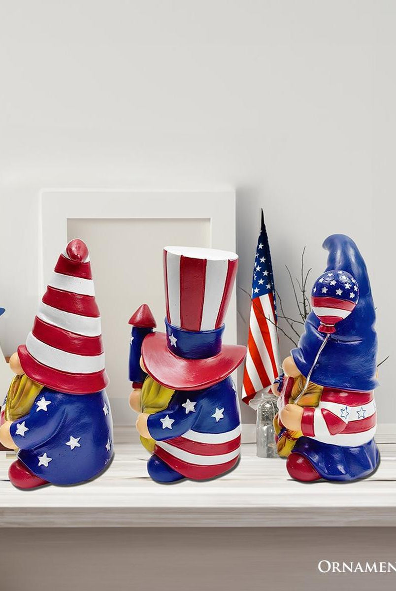 Shop For 6" Patriotic Gnome Figurines (Set of 3)