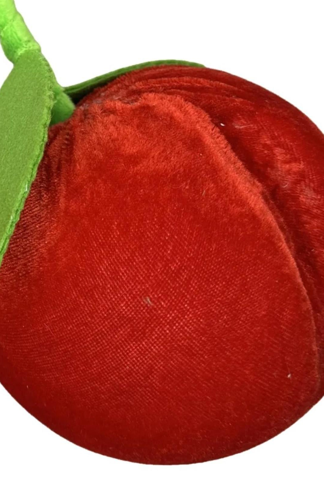 6" Plush Cherry Wreath Accent