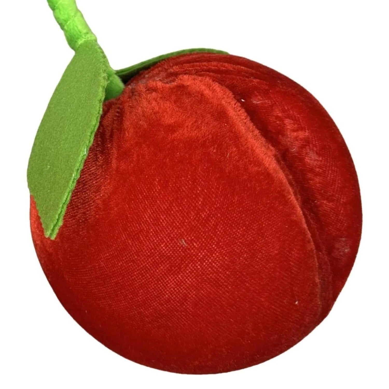 6" Plush Cherry Wreath Accent