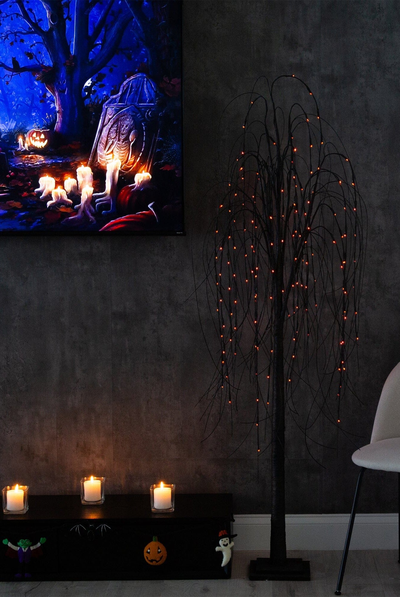 Shop For 6’ Pre - Lit Halloween Black Willow Artificial Tree