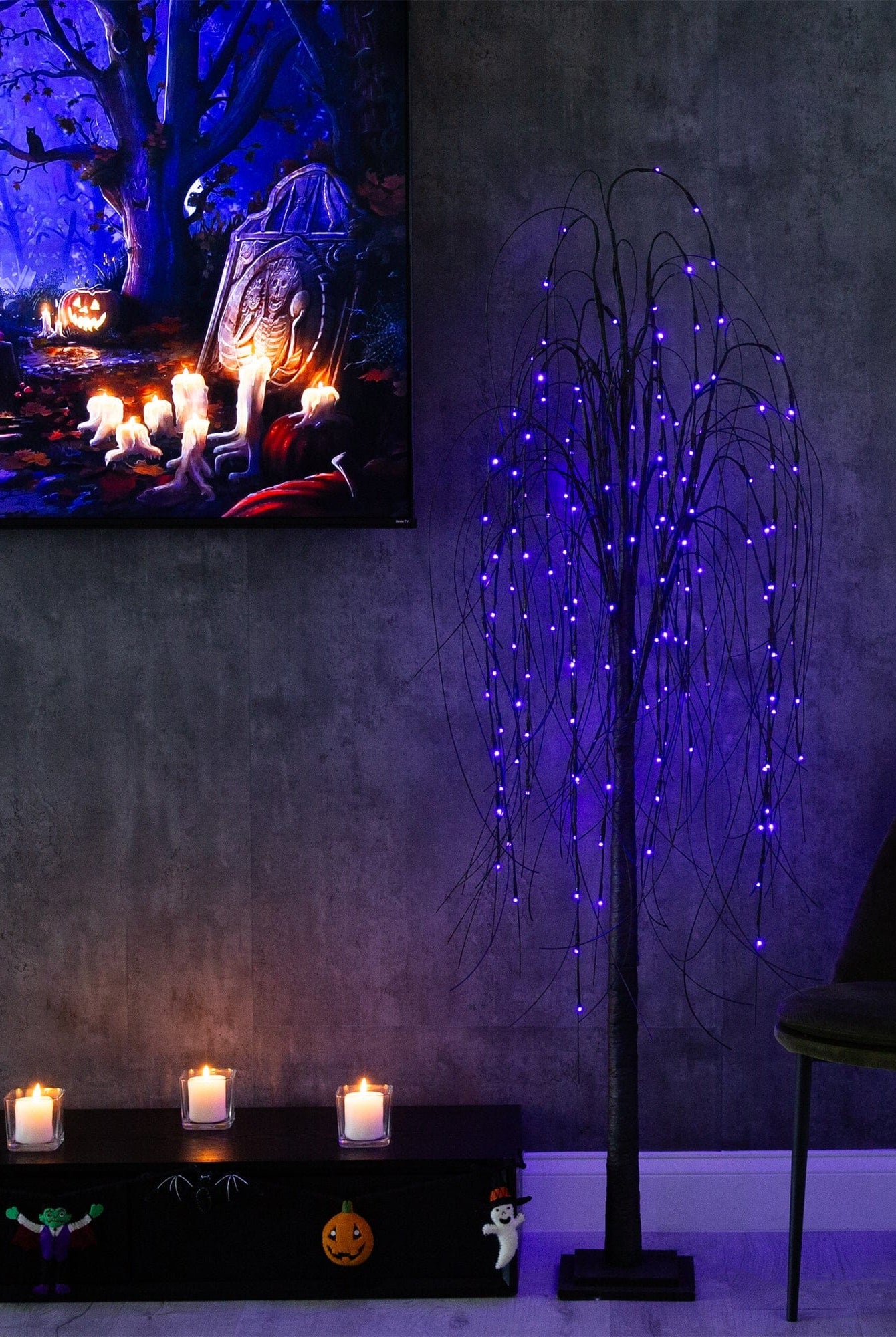 Shop For 6’ Pre - Lit Halloween Black Willow Artificial Tree