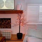 Shop For 6’ Pre - Lit Halloween Deluxe Black Twig Artificial Tree