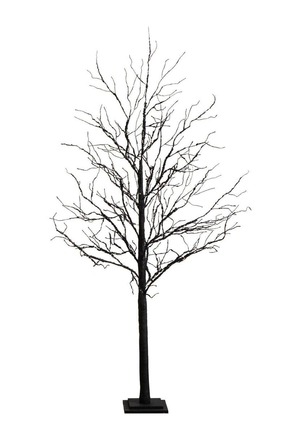 6’ Pre-Lit Halloween Deluxe Black Twig Artificial Tree