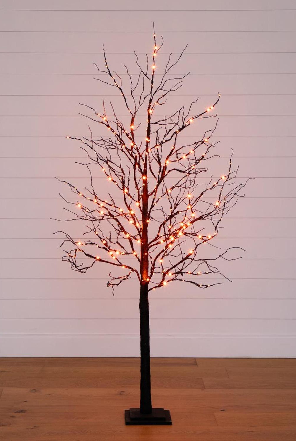 6’ Pre-Lit Halloween Deluxe Black Twig Artificial Tree