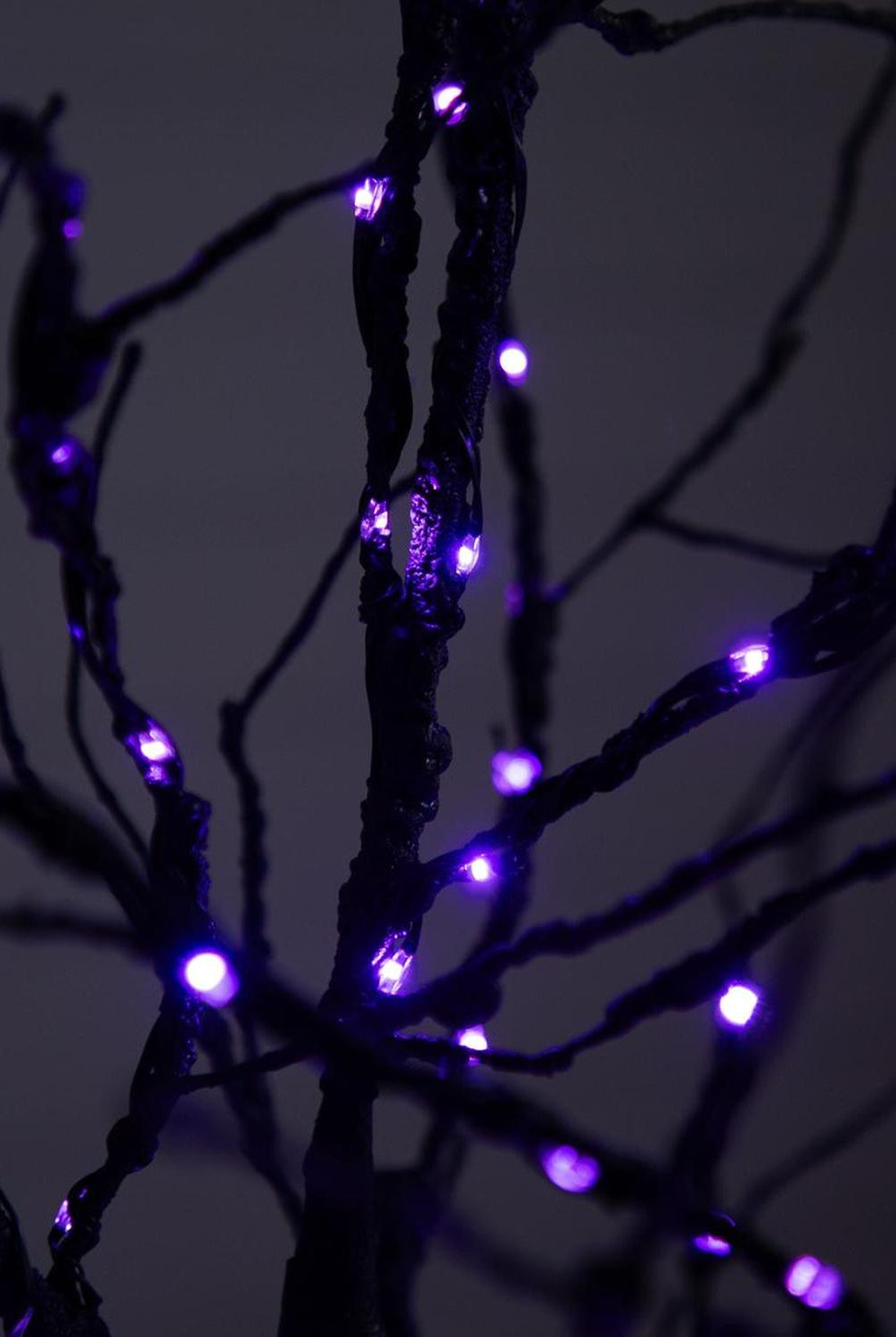 6’ Pre-Lit Halloween Deluxe Black Twig Artificial Tree