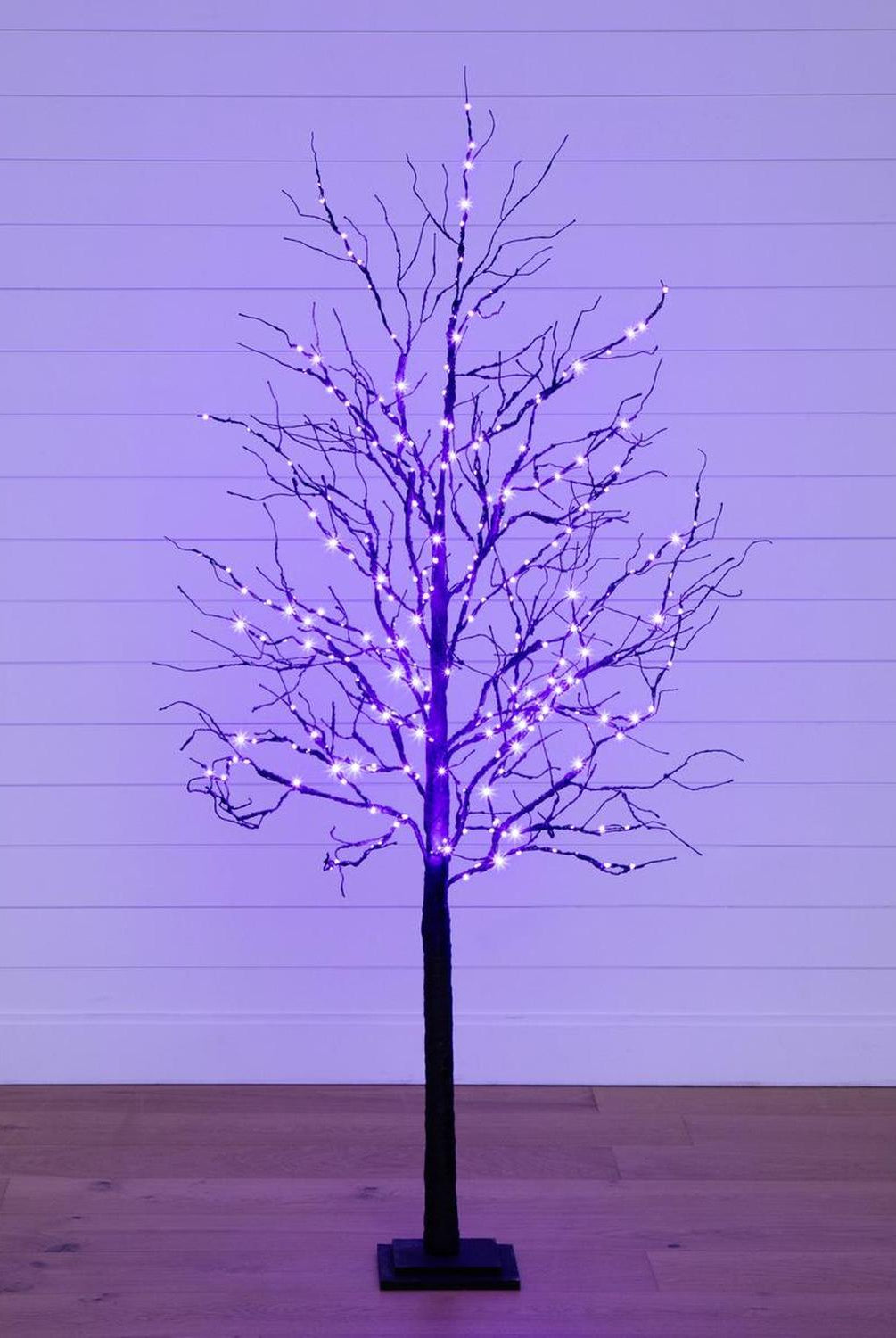 6’ Pre-Lit Halloween Deluxe Black Twig Artificial Tree