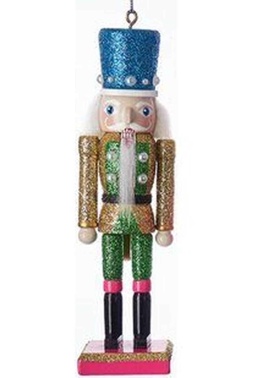 6" Preppy Bright Color Nutcracker Ornaments With Pearls