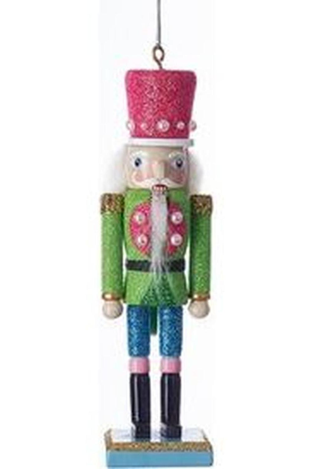 6" Preppy Bright Color Nutcracker Ornaments With Pearls
