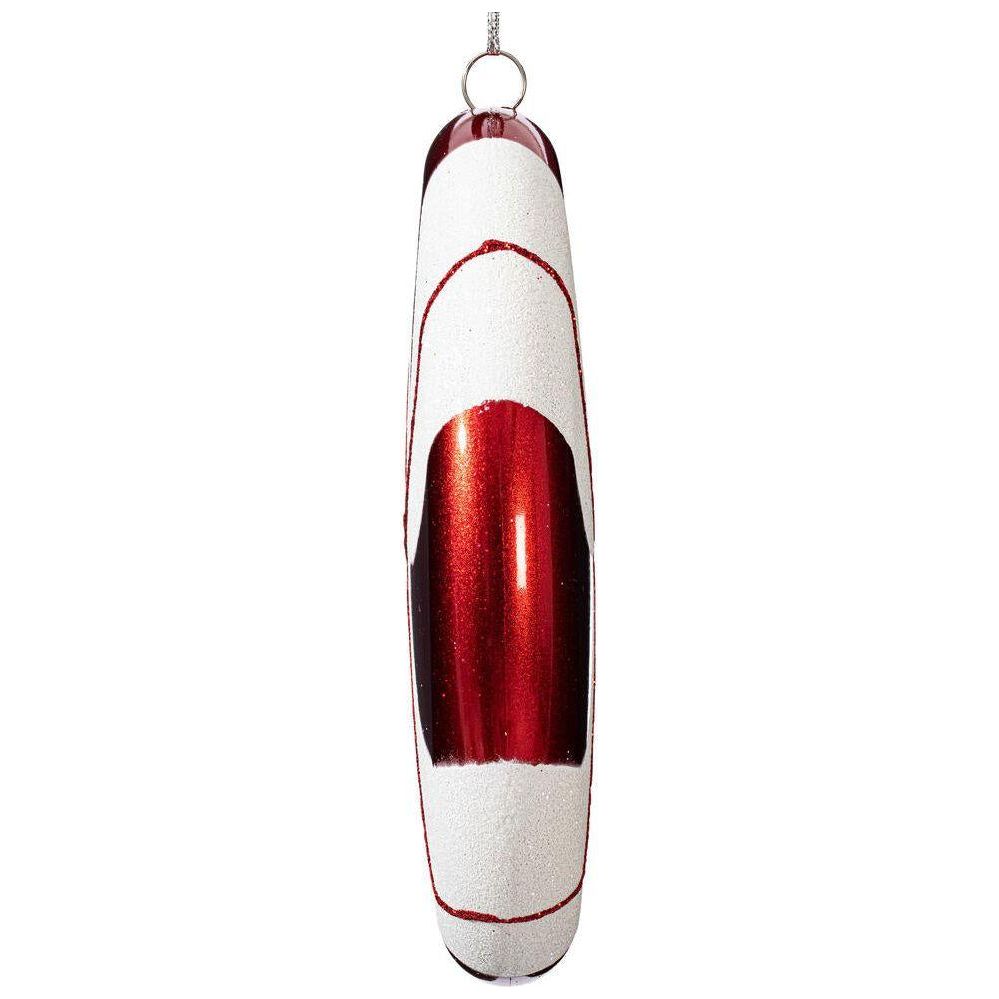 Shop For 6" Red - White Swirl Flat Candy Christmas Ornament