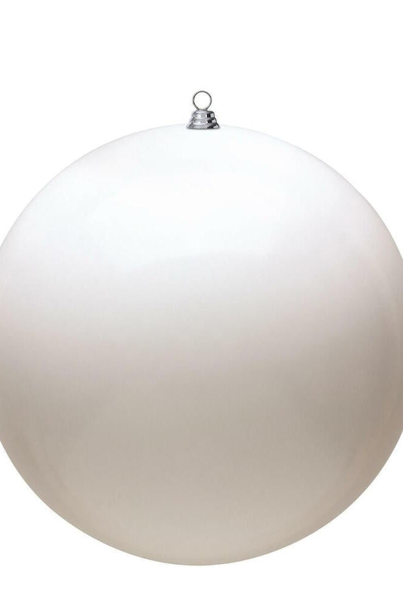 Shop For 6" White Shiny Ball Christmas Ornaments