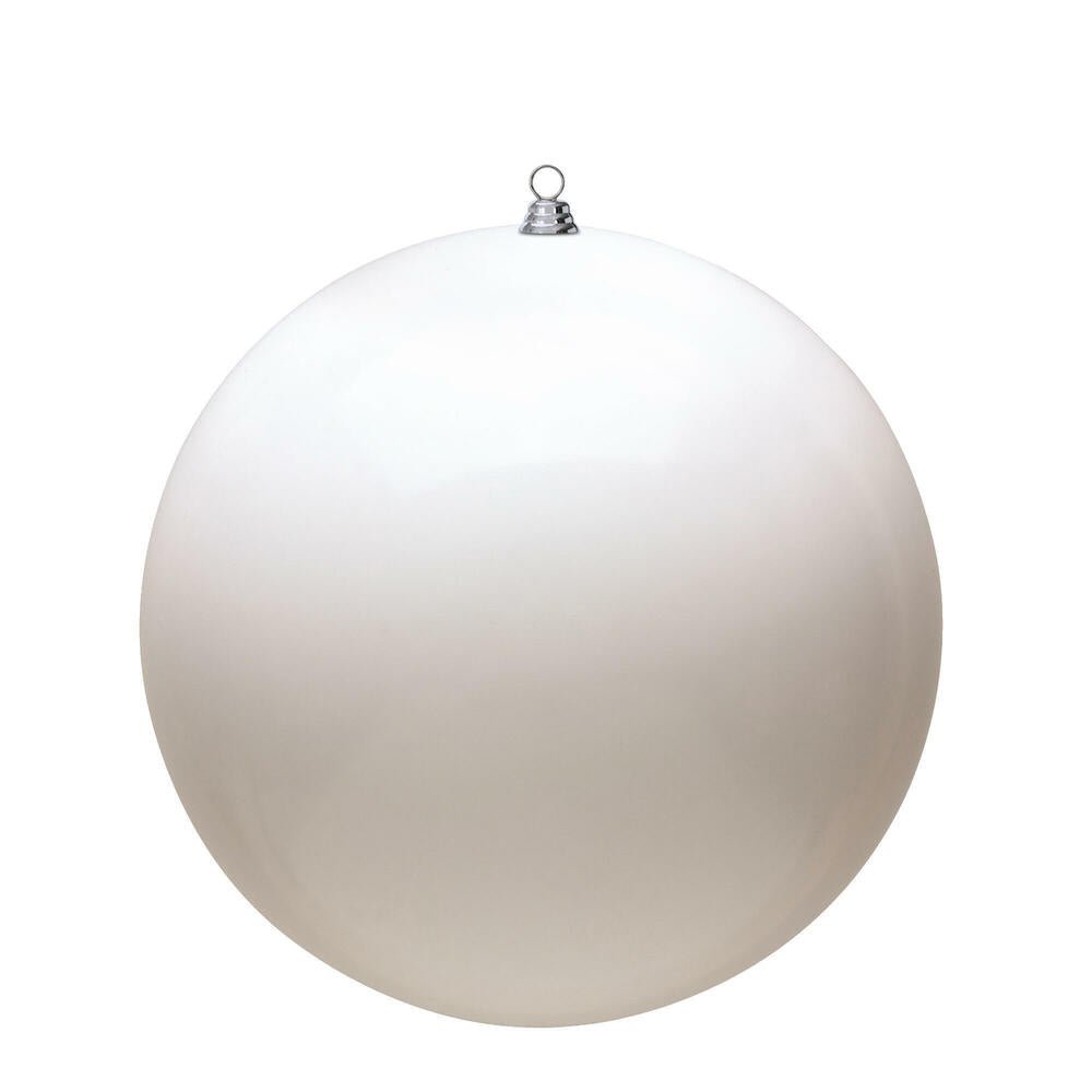 Shop For 6" White Shiny Ball Christmas Ornaments