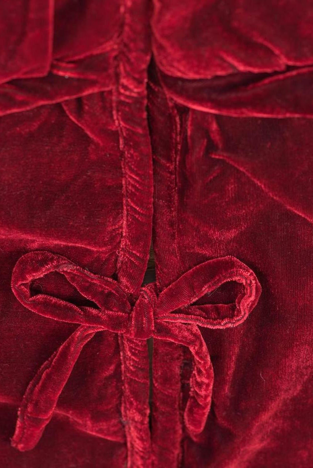 60in Plush Wine Velvet Christmas Tree Skirt
