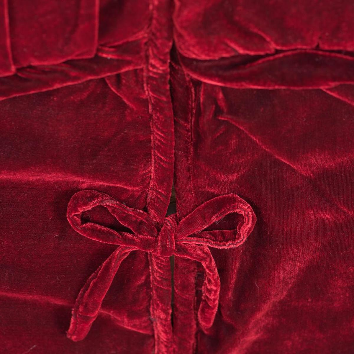 Shop For 60in Plush Wine Velvet Christmas Tree Skirt