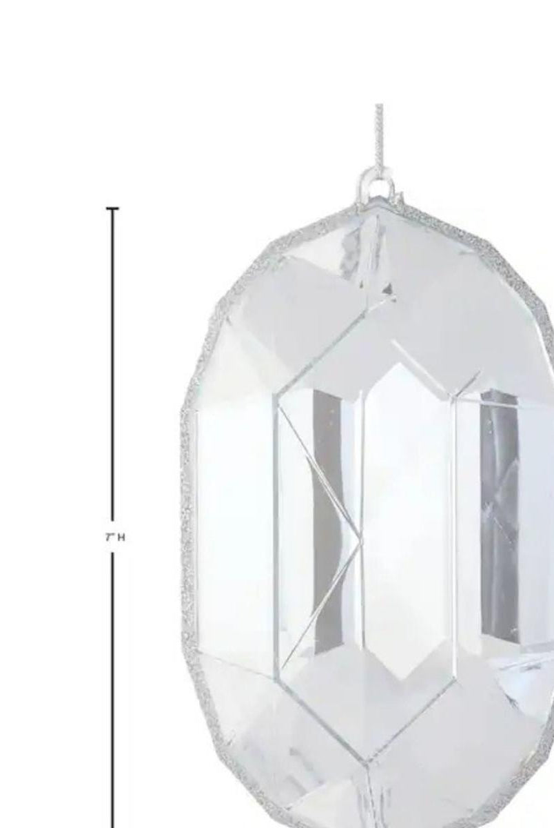 Shop For 6.5" Acrylic Oval Jewel Ornament: Clear