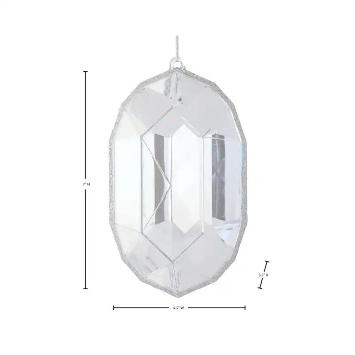 Shop For 6.5" Acrylic Oval Jewel Ornament: Clear
